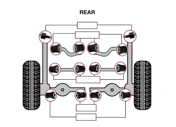 Rear Axle Polyurethane Bushing Diagram